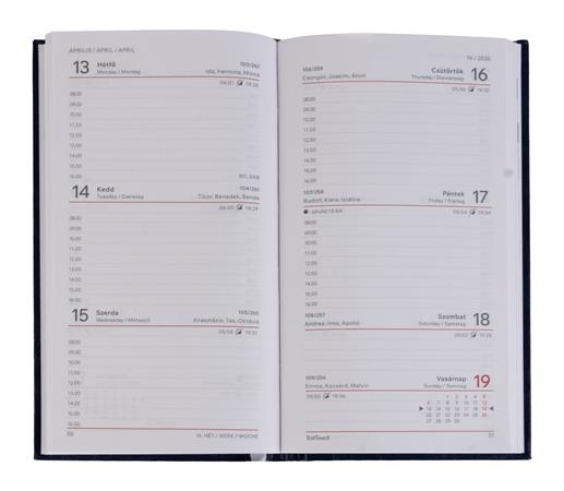 Zsebnaptár, álló elrendezésű, VICTORIA OFFICE "Chrono", bordó (2026 évi)